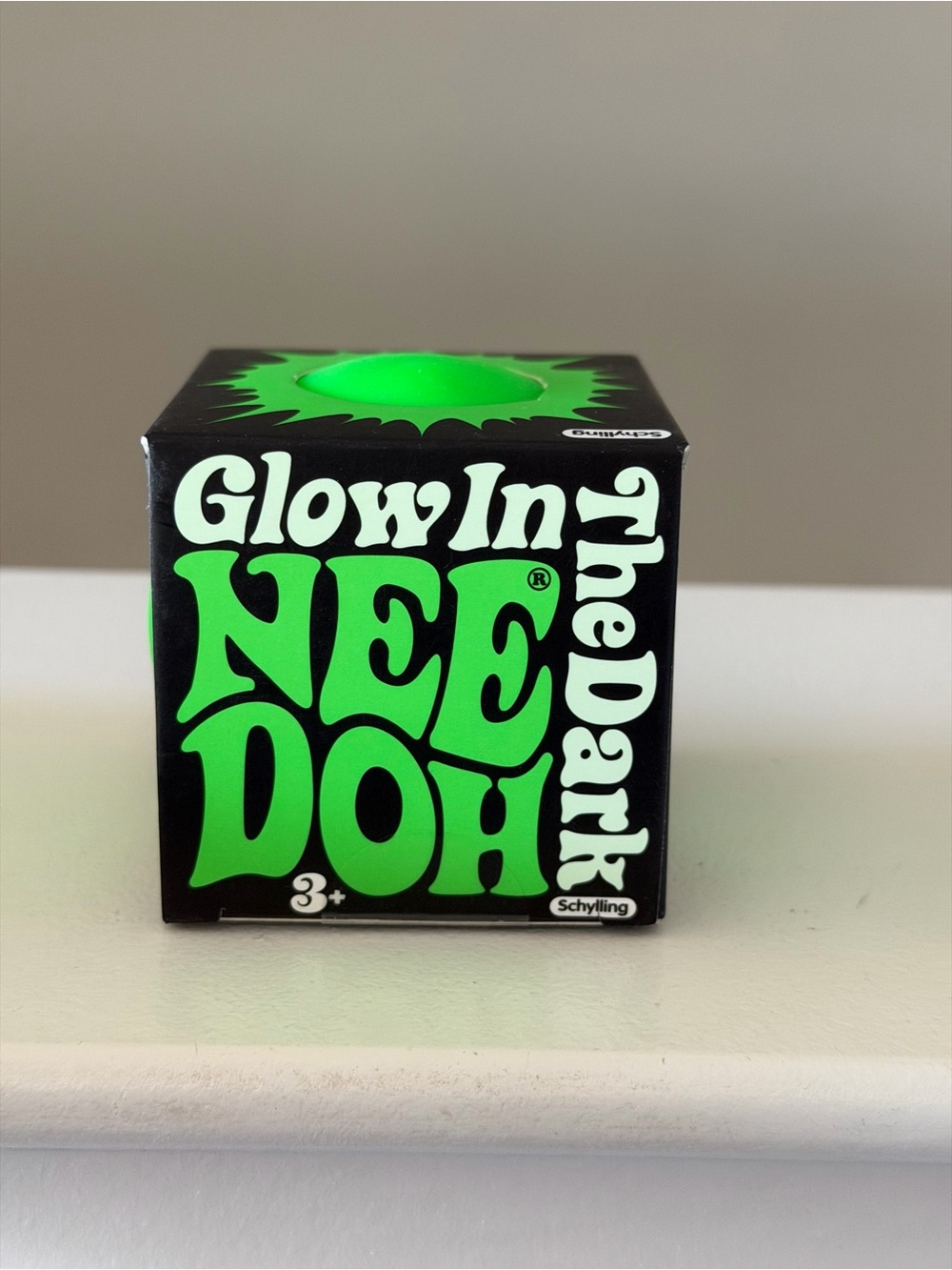 Schylling Glow-In-The-Dark NeeDoh Stress Toy - Bright Green